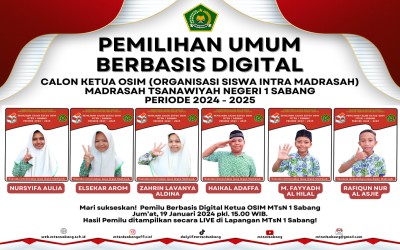 Pesta Demokrasi! MTsN 1 Sabang Lakukan Pemilihan Ketua OSIM Digital